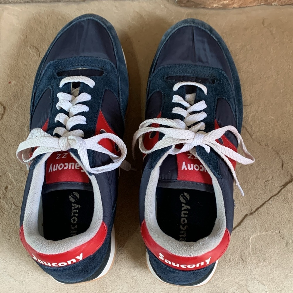 Saucony sz 7(M) 9 (W)Jazz Low Pro blue and red sneakers - Picture 7 of 13